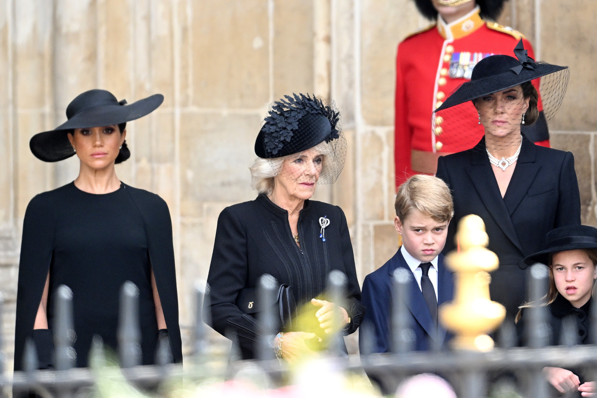 Meghan Markle and Kate Middleton Attend Funeral