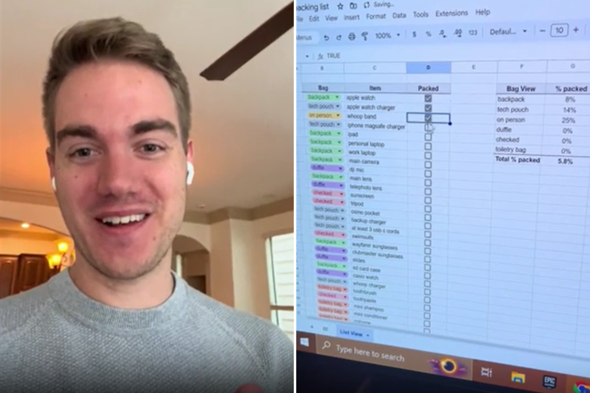 Man takes vacation planning to a new level with epic spreadsheet: “Normal?”