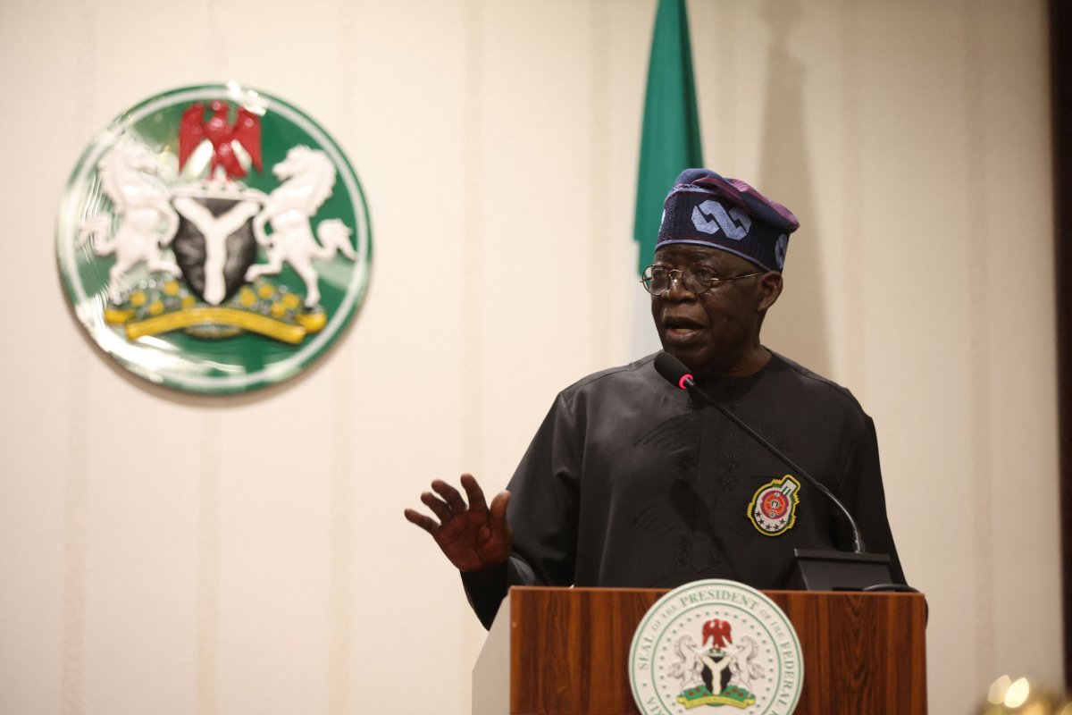 Nigeria's President Bola Ahmed Tinubu answers questions