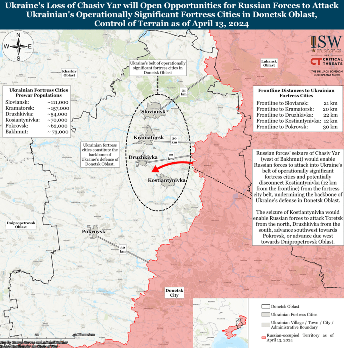 ISW Map, Fortress Cities