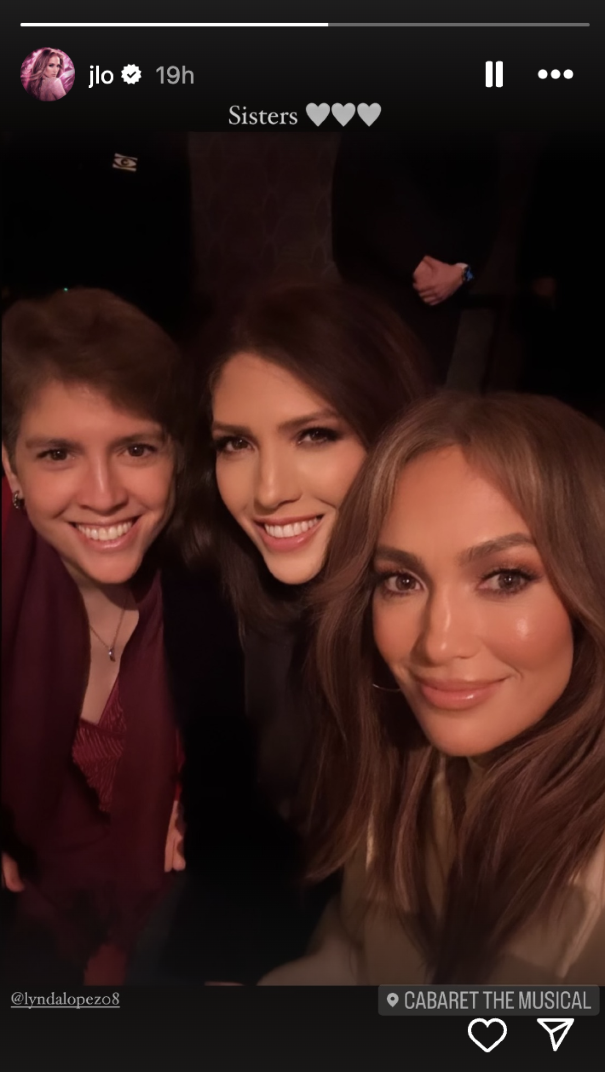 Jennifer Lopez shares a selfie with her sisters
