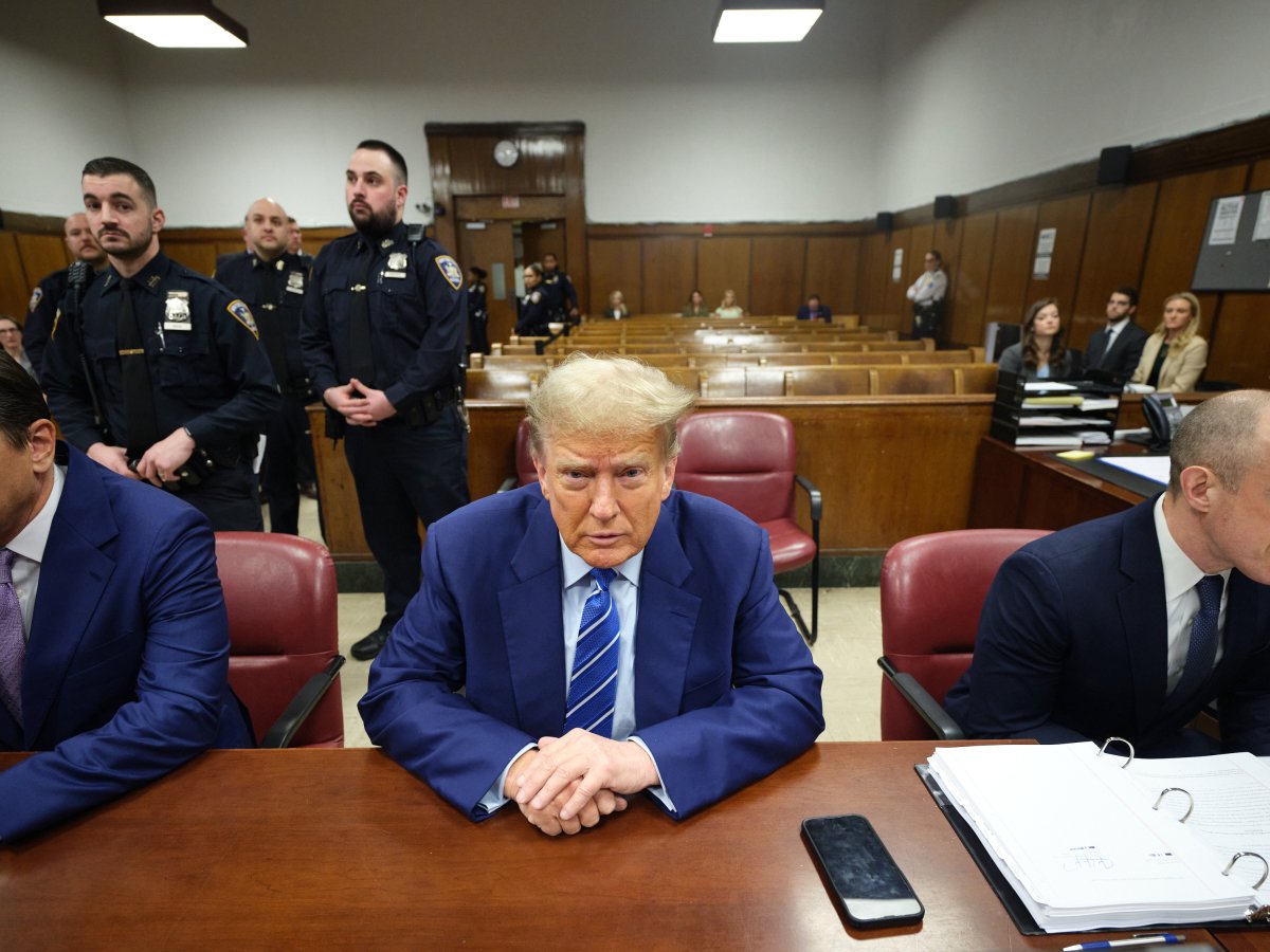 Donald Trump seen in a Manhattan courtroom