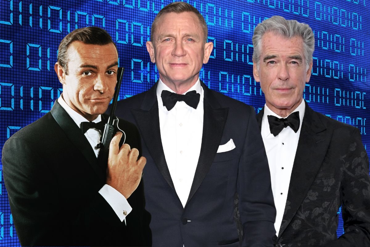 Sean Connery, Daniel Craig and Pierce Brosnan