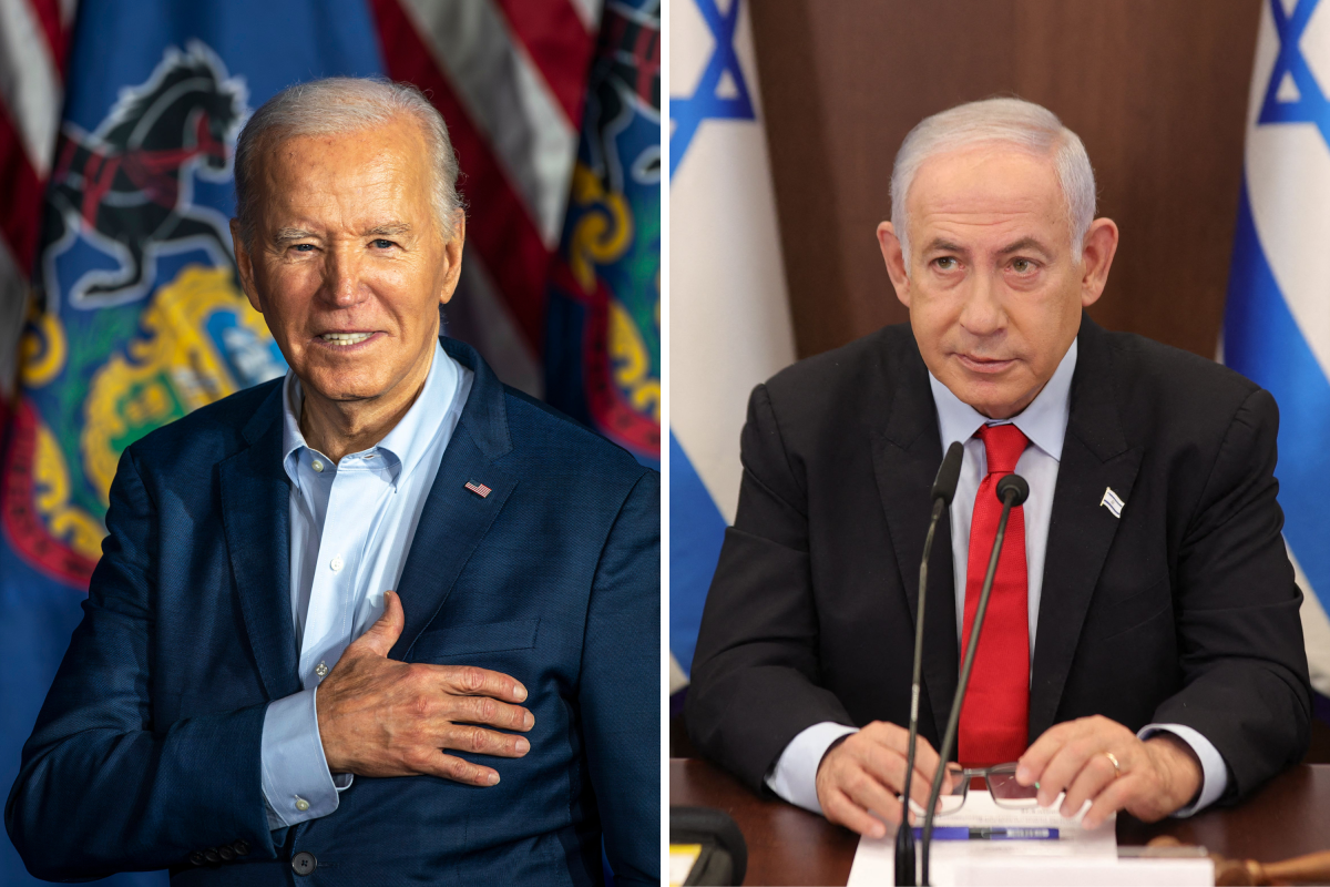 Joe Biden and Benjamin Netanyahu composite image