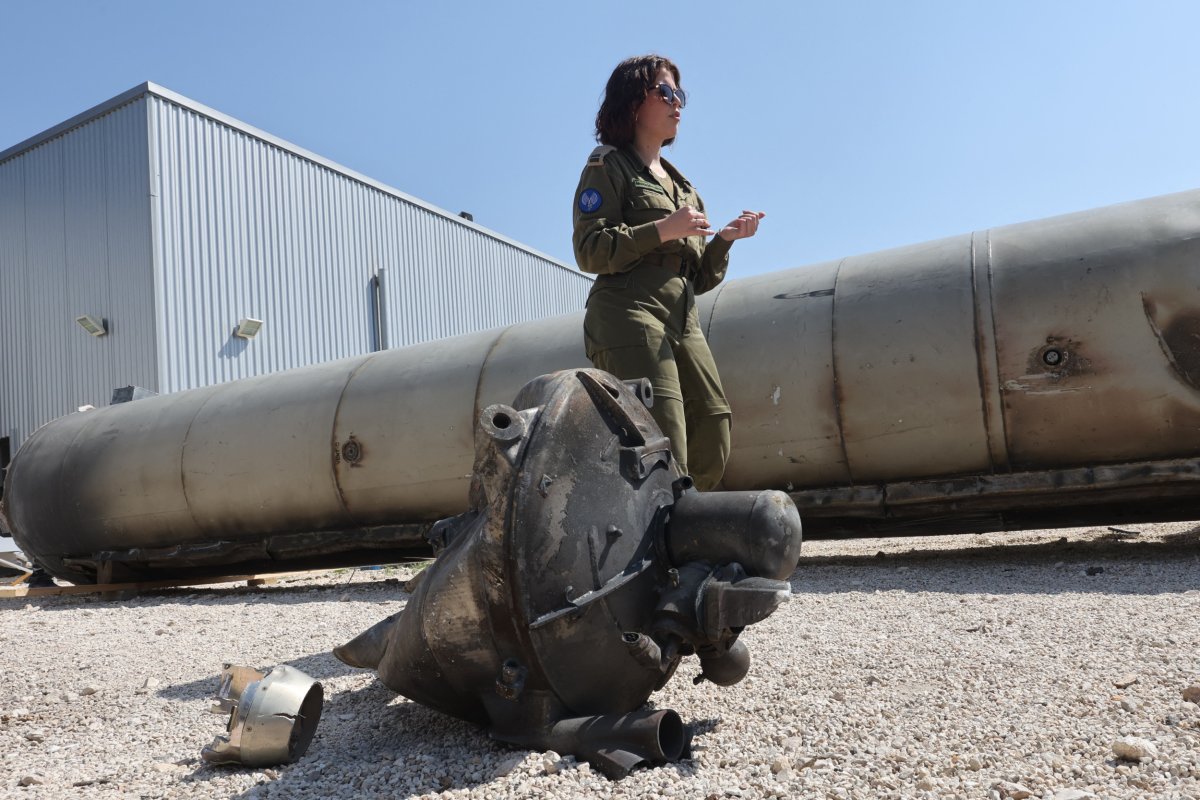 Remains of an Iranian missile in Israel
