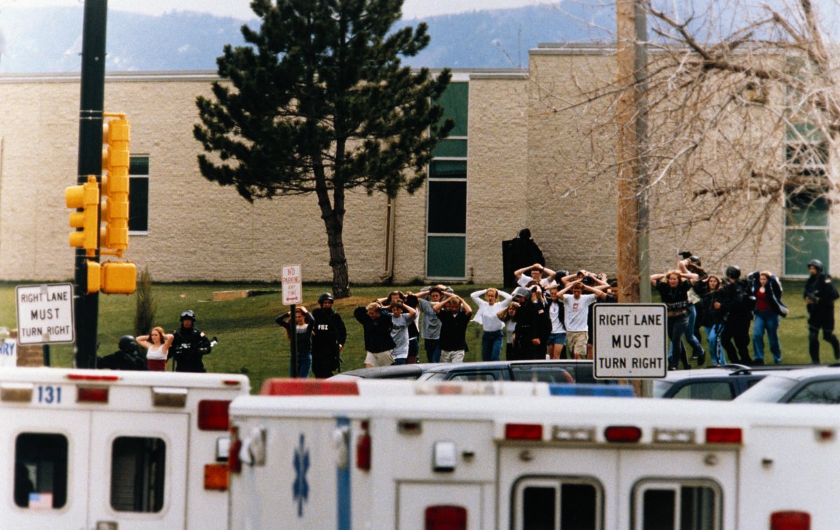 Students at Columbine High School