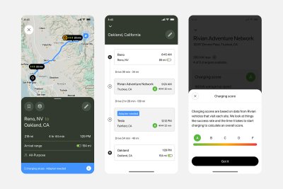 Rivian Trip Planner With Charge Station Ratings