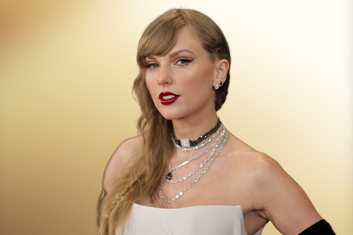 Taylor Swift at the Grammys, February 2024