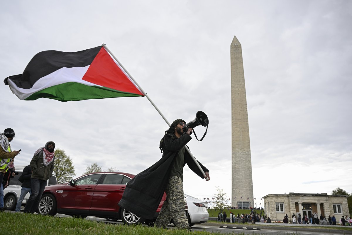 Pro-Palestinian demonstrators march in Washington, D.C.
