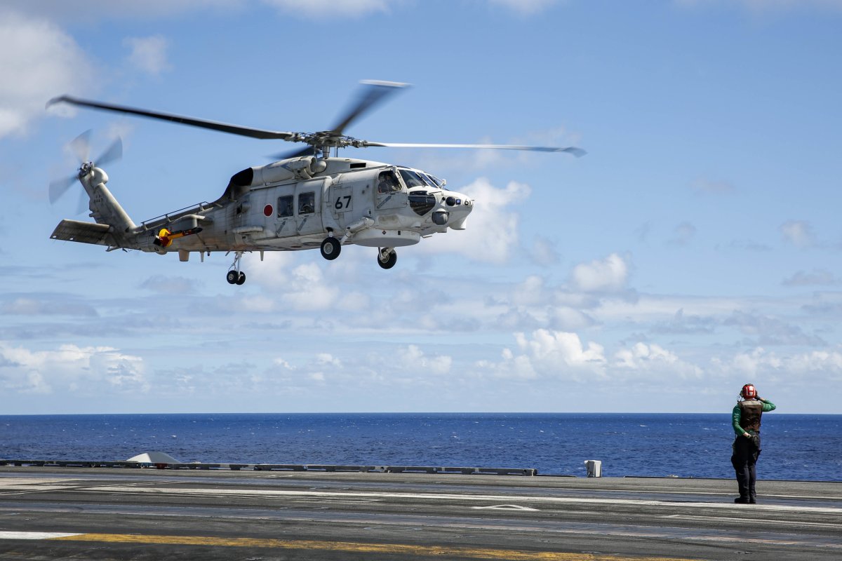 Japanese Navy helicopters crash in the Pacific Ocean