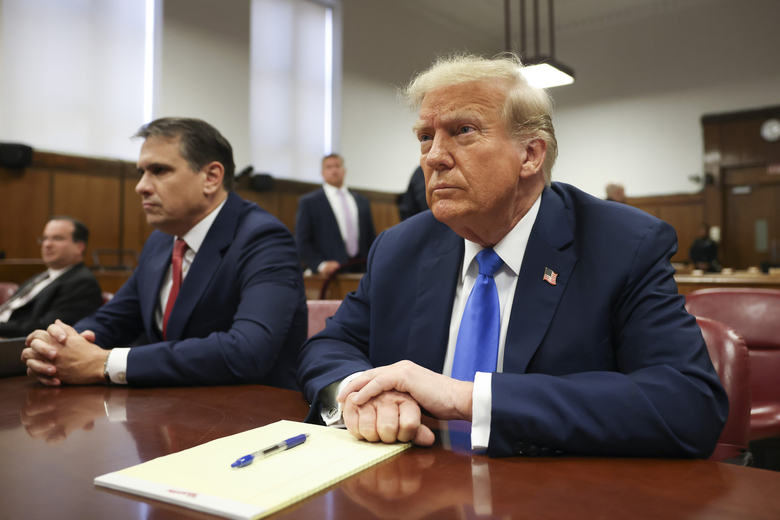 Trump and Todd Blanche in court