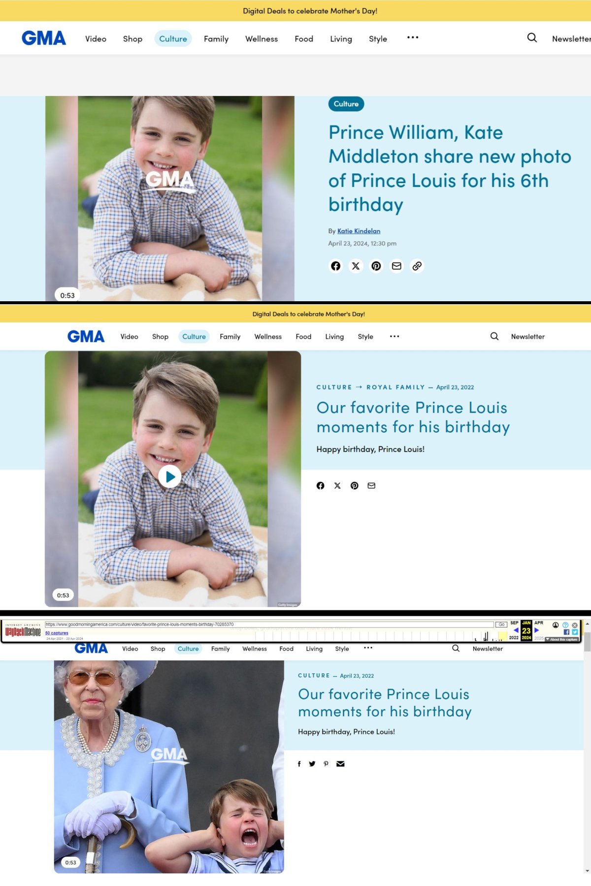 Prince Louis Birthday Coverage on GMA