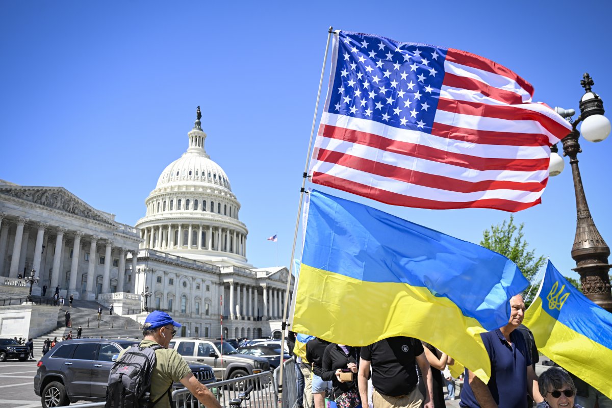 Ukraine flag at U.S. Capitol