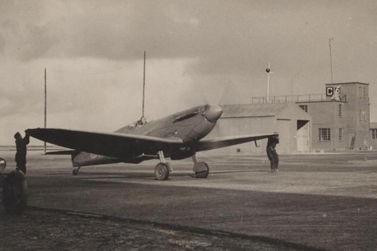 A WWII-era Spitfire plane