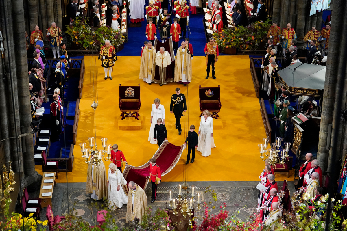 Arrivée du couronnement du roi Charles et de la reine Camilla