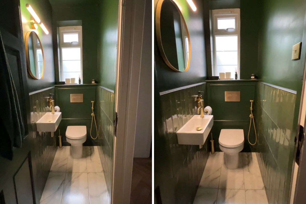 Images of renovated toilet.