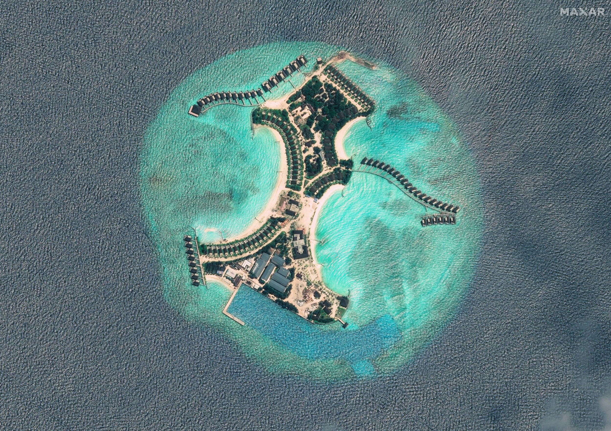 Une image satellite montre la construction de la première ville flottante au monde