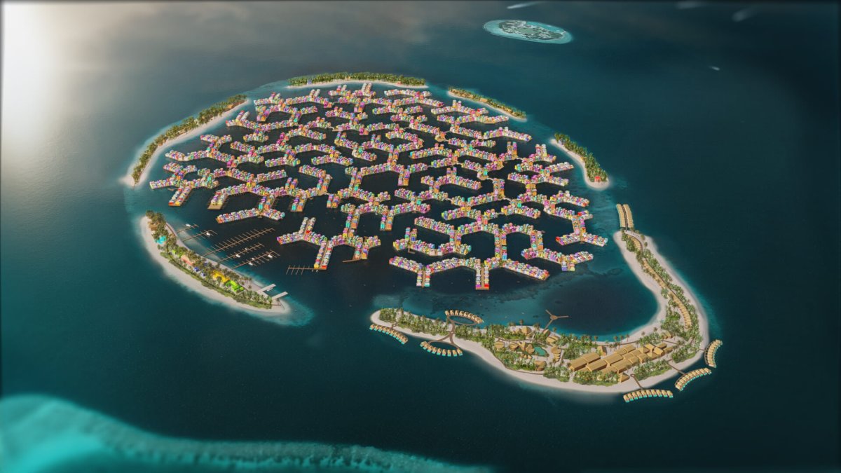 Maldives floating city rendering 2