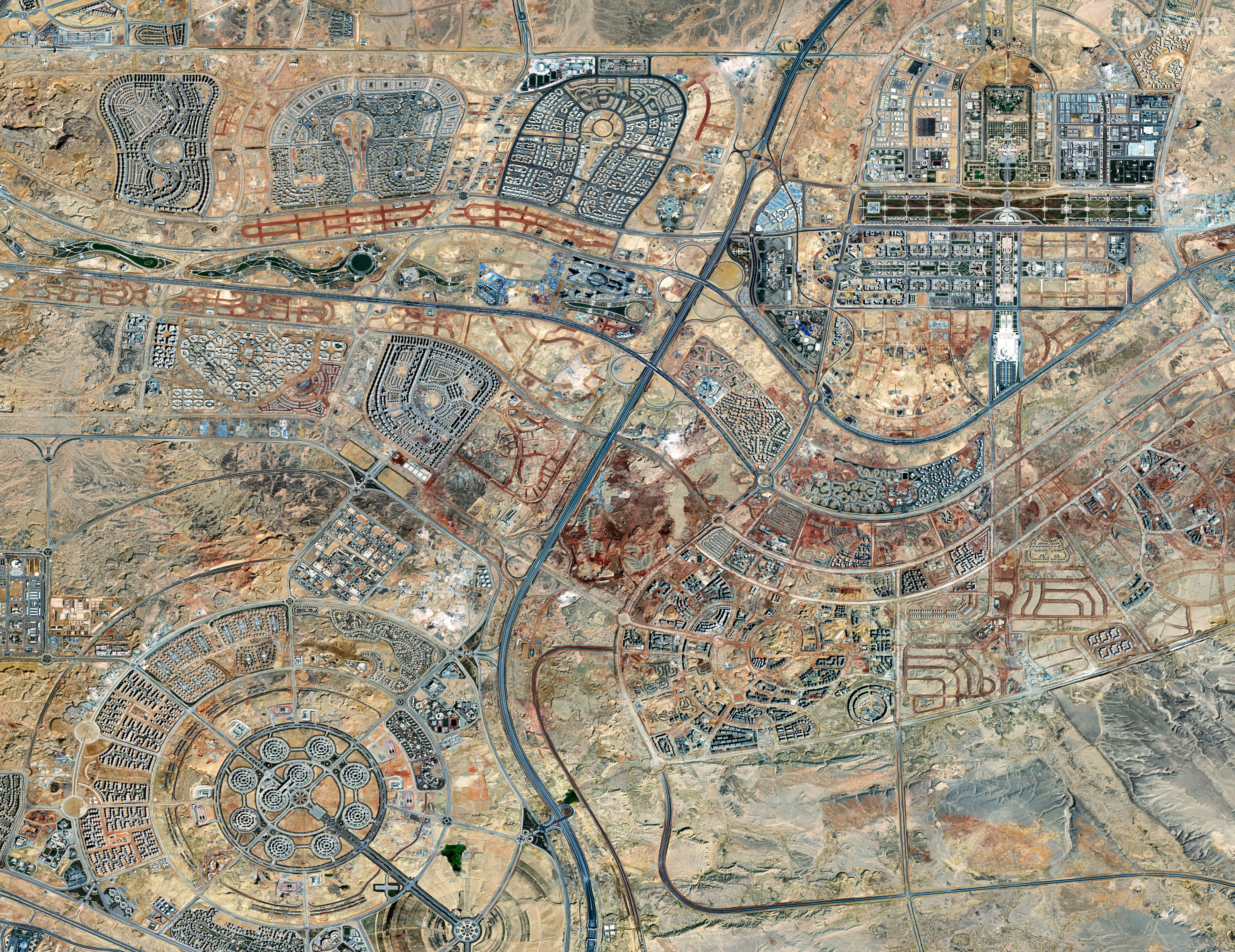 Une image satellite montre la construction de la nouvelle capitale égyptienne