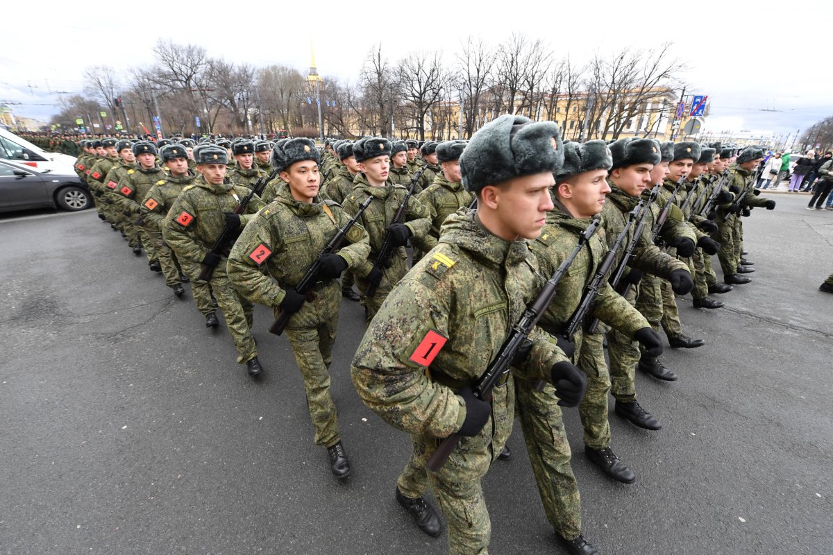 Russian cadets seen in Saint Petersburg