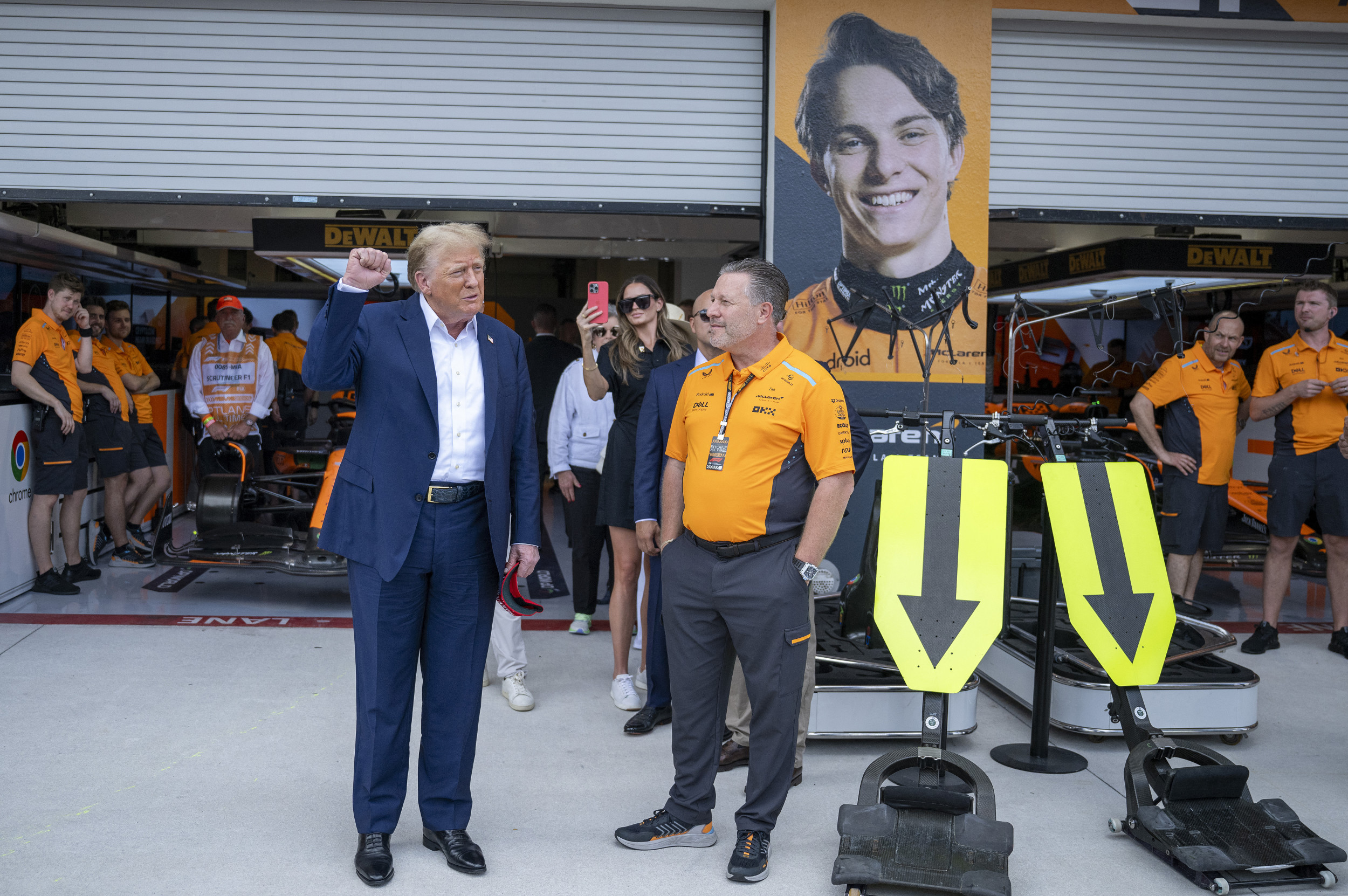 Videos: Trump cheered as he arrives at F1 in Miami amid New York trial
