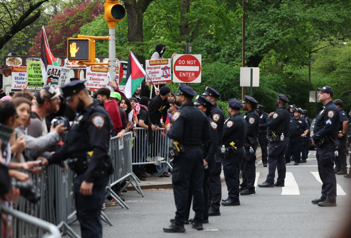 Pro-Palestinian protesters at Met Gala 