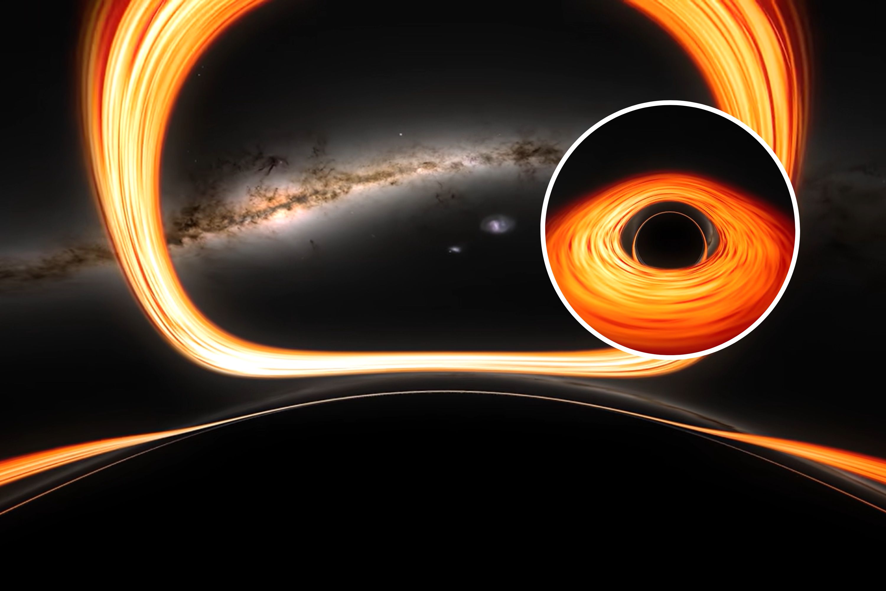Ein NASA-Video zeigt, was passieren würde, wenn man in ein Schwarzes Loch fallen würde