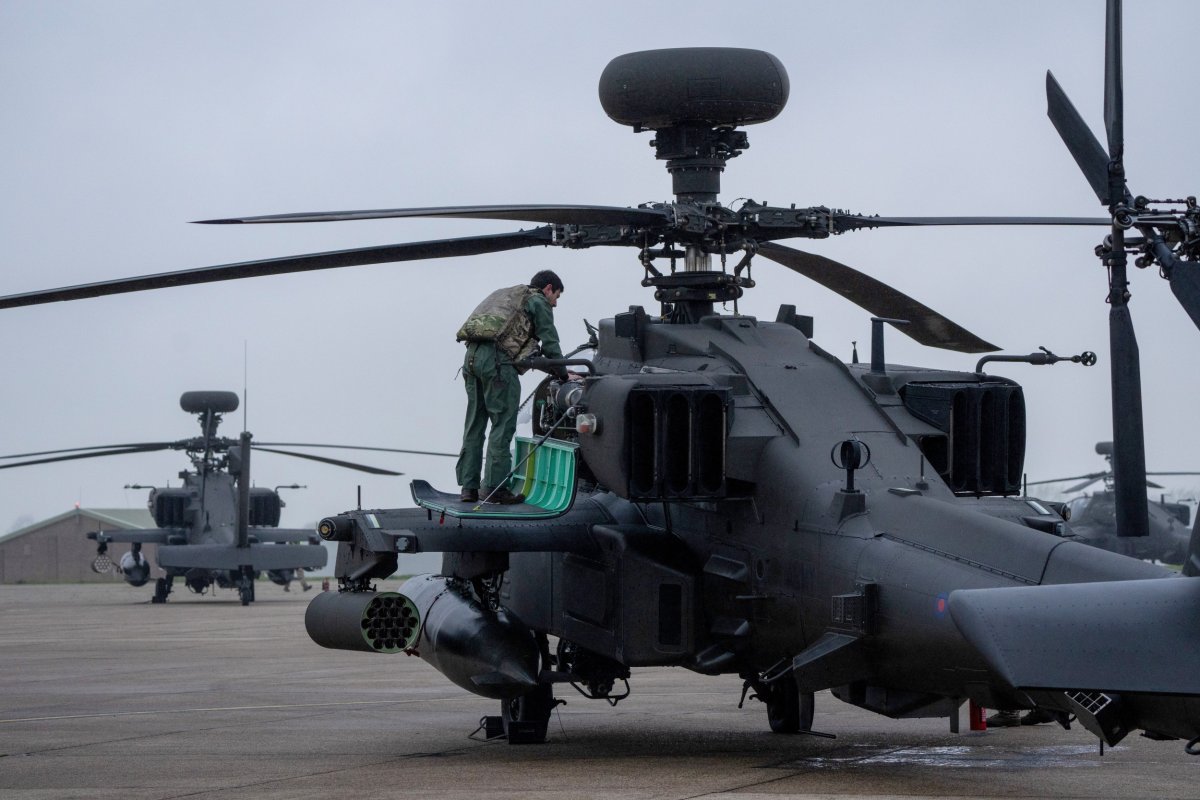 NATO helicopters before alliance drill April 2024