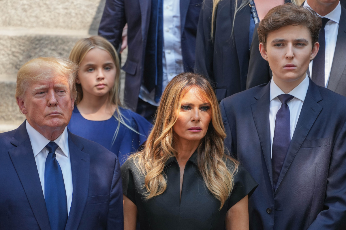 Donald, Melania and Barron Trump, July 2022