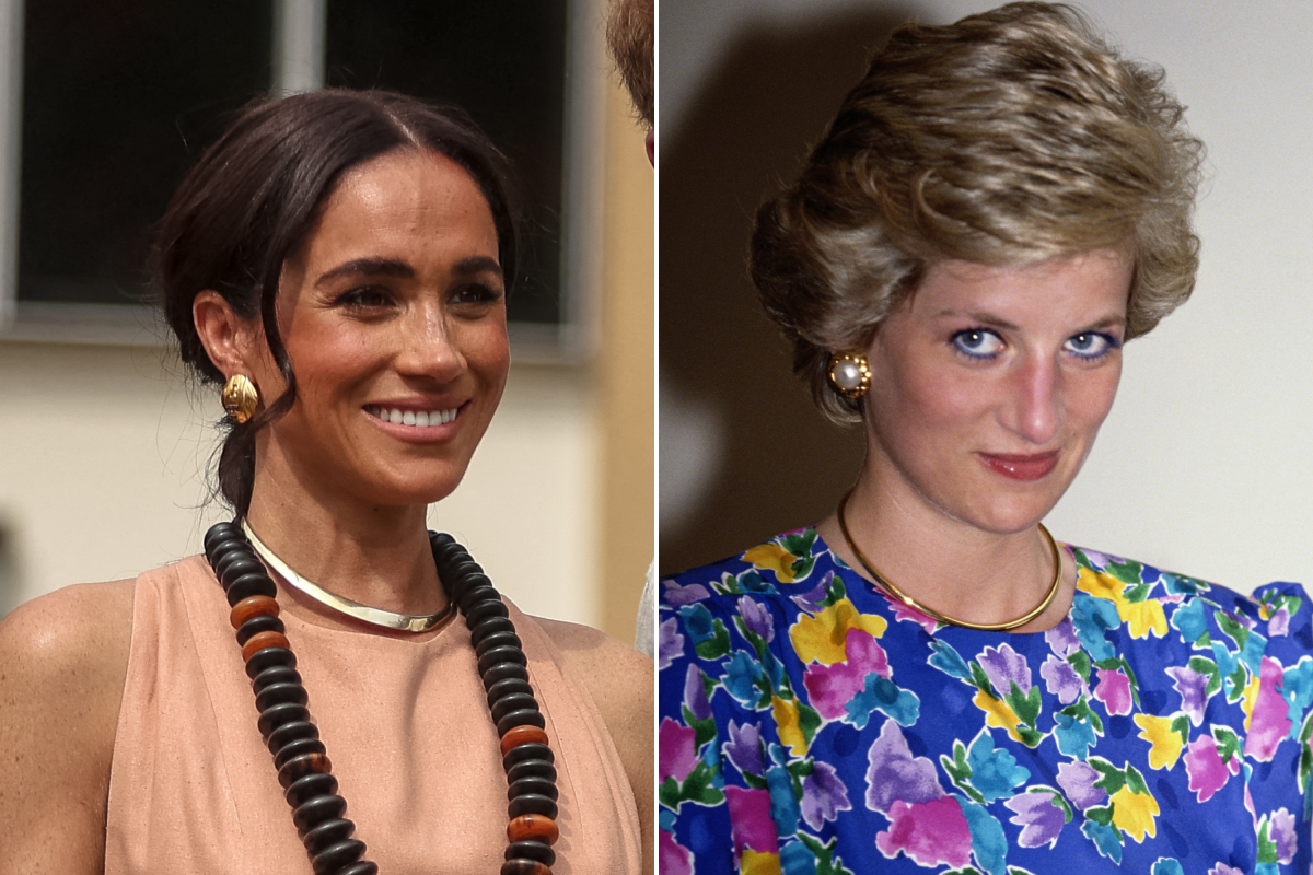 Meghan Markle and Princess Diana Gold Necklaces
