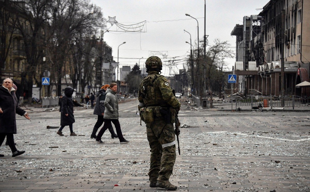 Russia Soldier in Mariupol