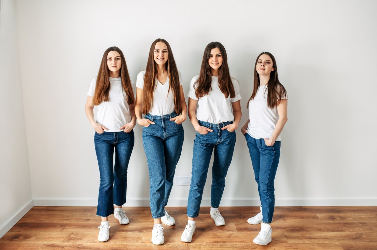 Four Women White T-shirt Jeans