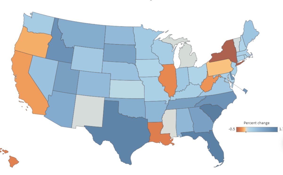 Population Map Reveals How Every - Population Change Map