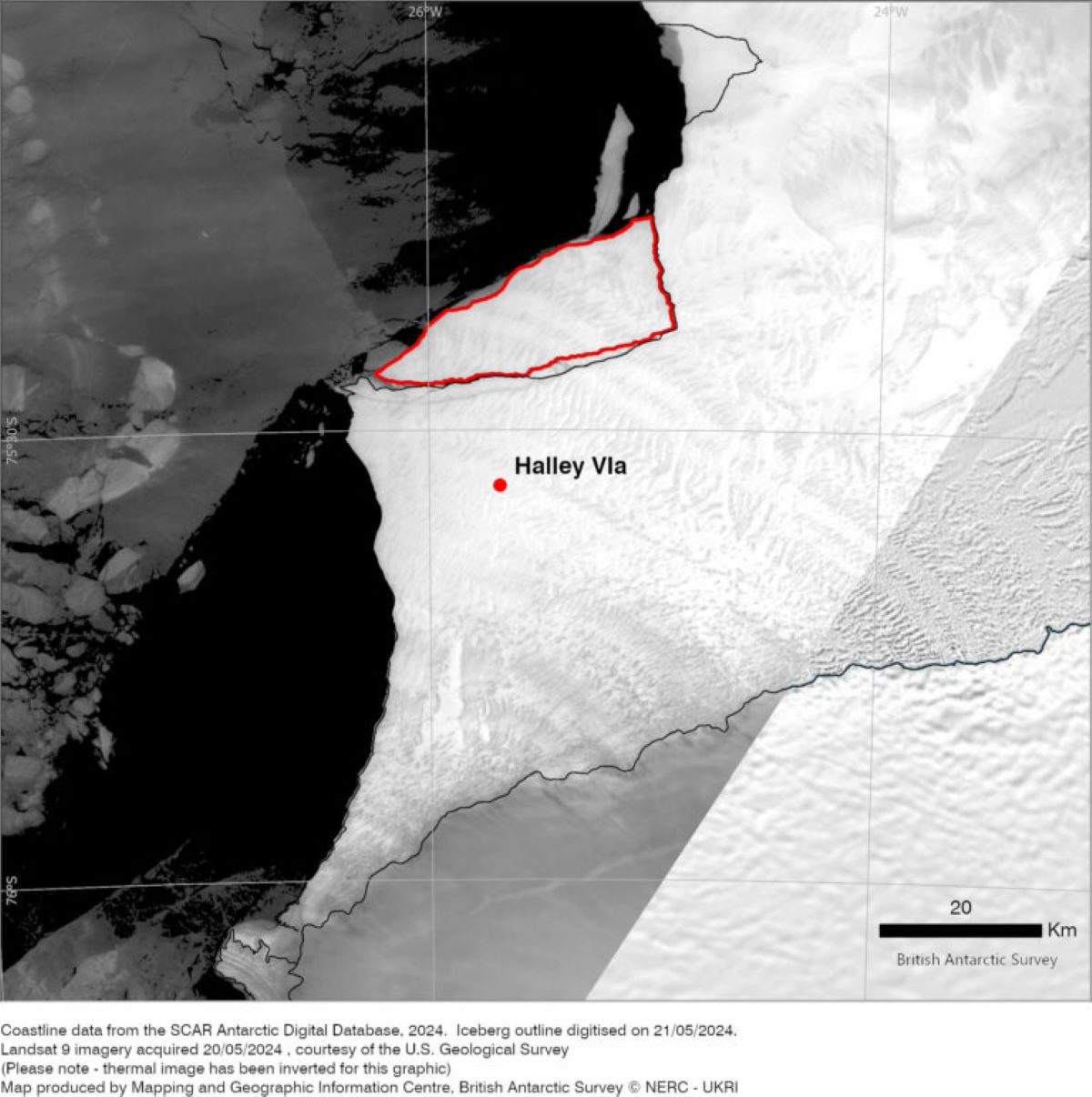 Des cartes montrent comment un iceberg de la taille de Vegas s’est détaché de la plate-forme de glace de l’Antarctique