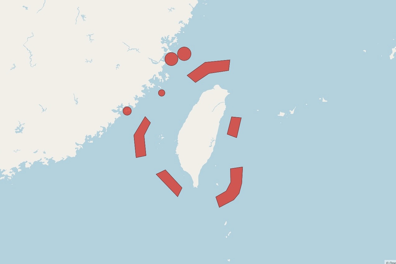 China Surrounds Taiwan With Military War Games Maps Newsweek