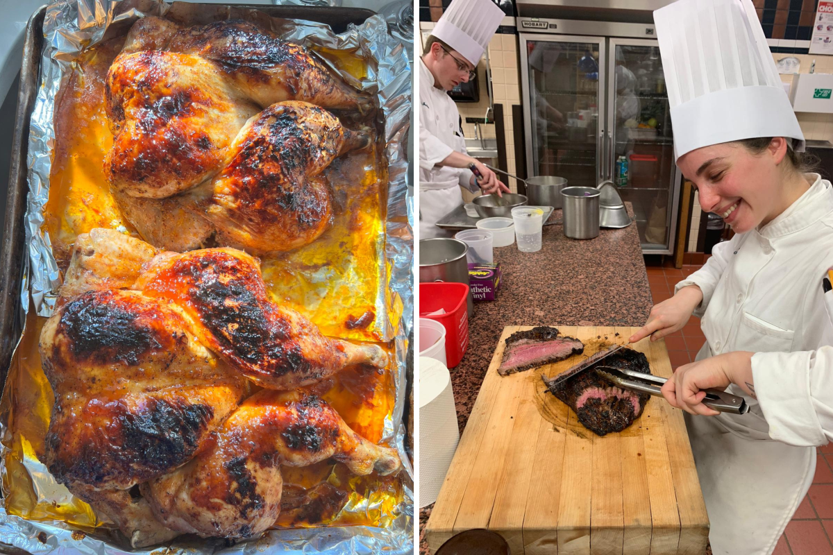 Apricot glazed roasted chicken