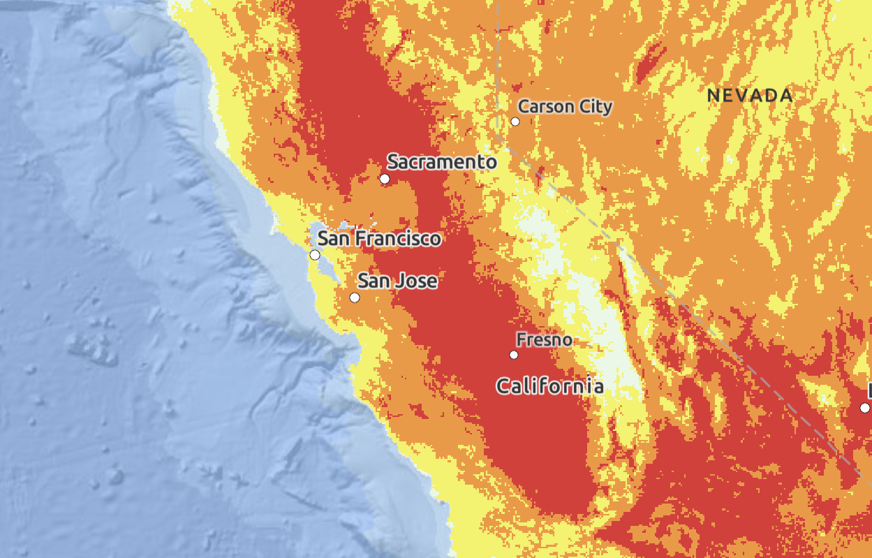 California Heat Wave Map Update As Lethal Warning Issued Newsweek Nws California Heat Map 