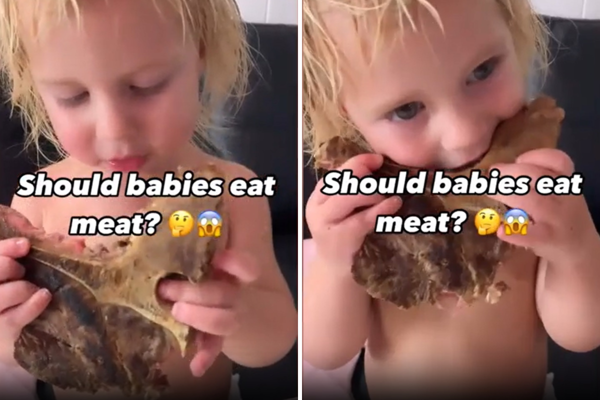 Dítě jíst maso
