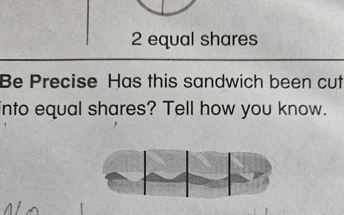 Six-Year-Old Girl Spots Major Flaw In Math Homework Question Six-Year-Old Girl Spots Major Flaw In Math Homework Question