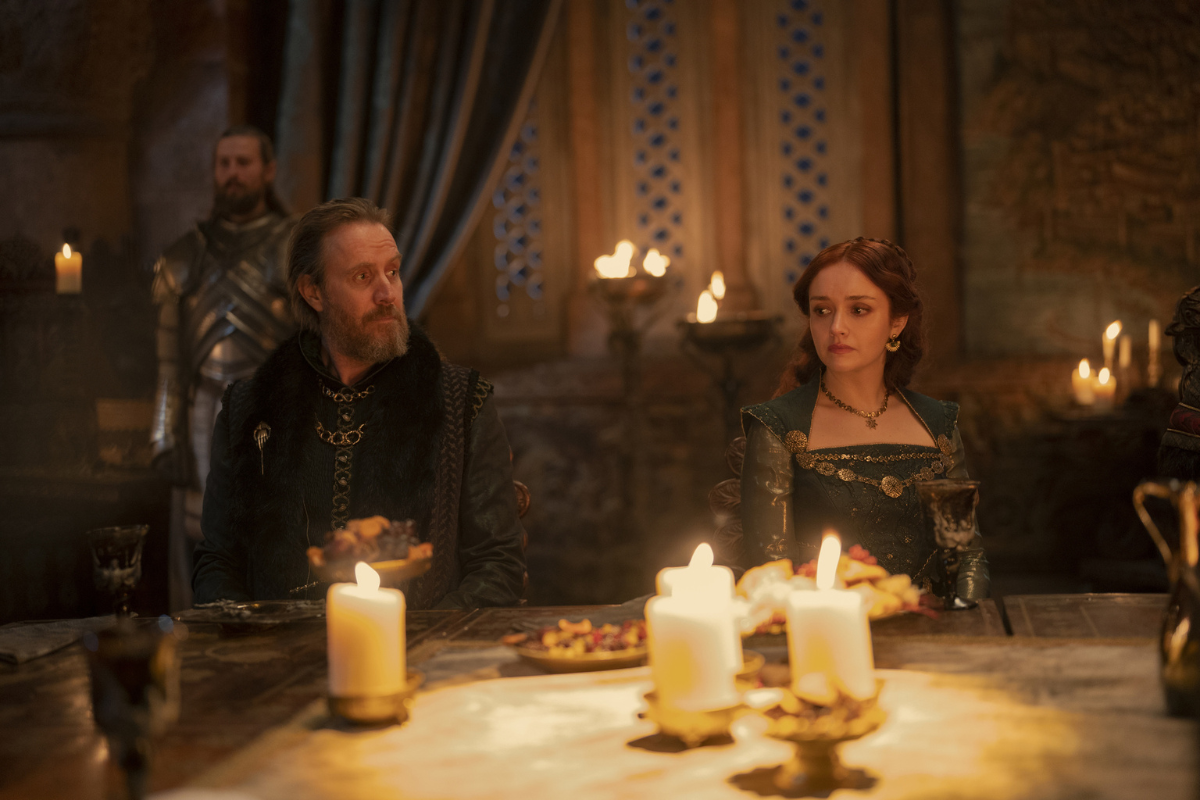 Rhys Ifans (left) and Olivia Cooke, HofD