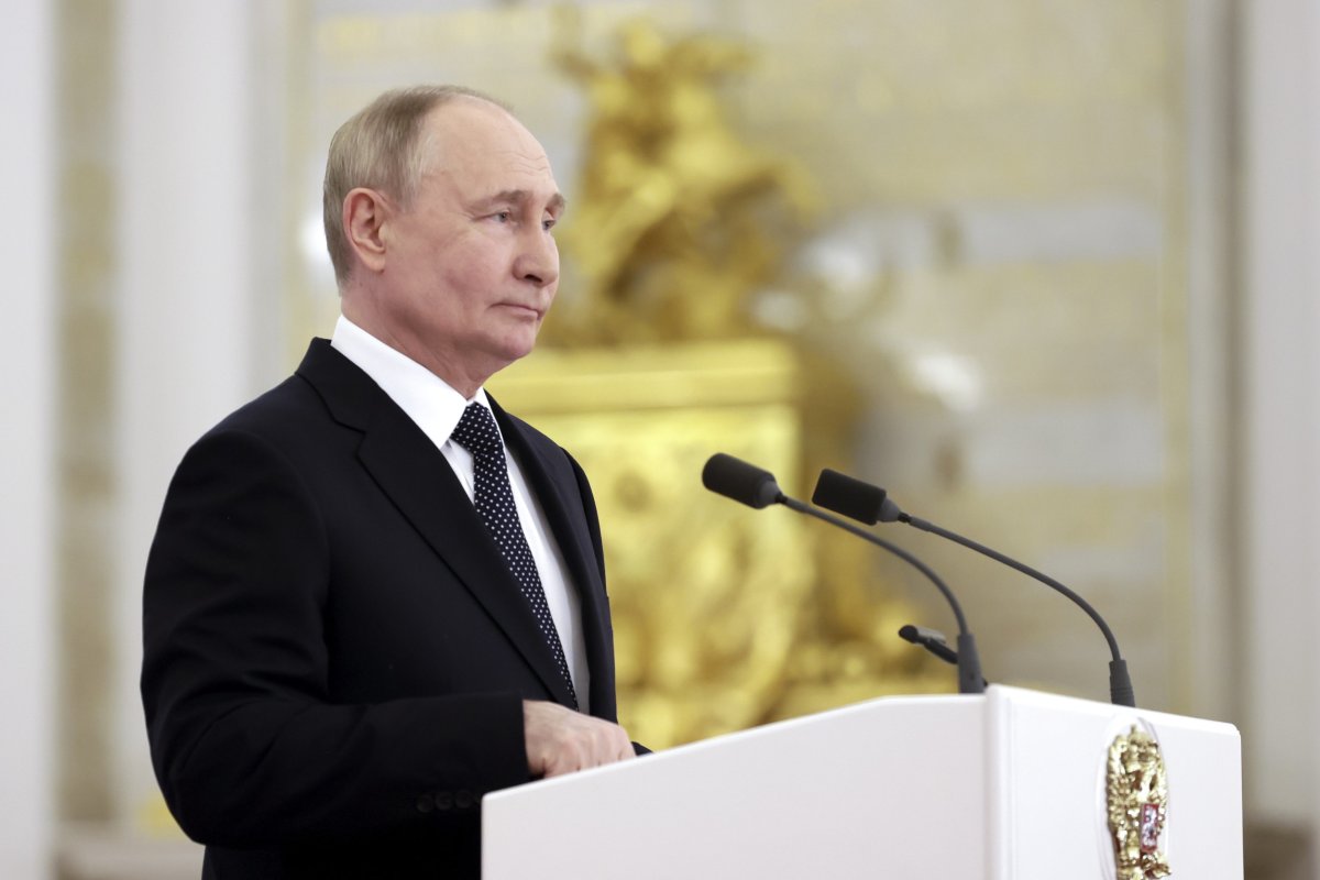 Putin speaks at the Kremlin