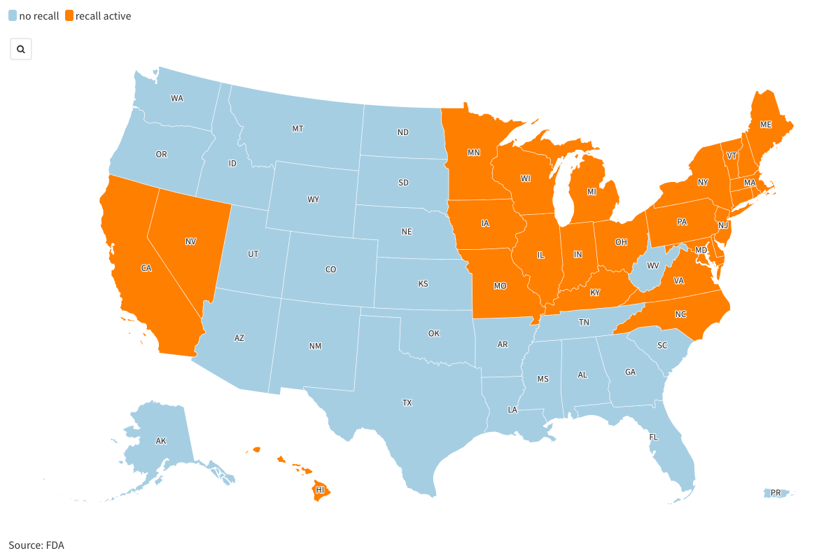 Ice Cream Recall Map Shows 25 States Impacted by Health Warning Newsweek