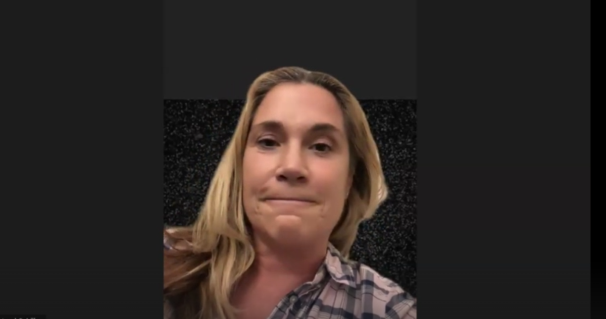 Schiller participating on a Zoom call