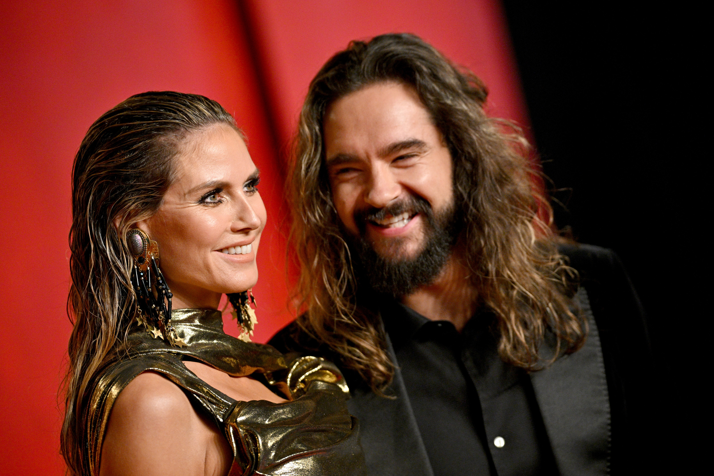 Heidi Klum, 51, and Husband Tom Kaulitz, 34, Twin in Leopard Print Bikini  Bottoms - Newsweek