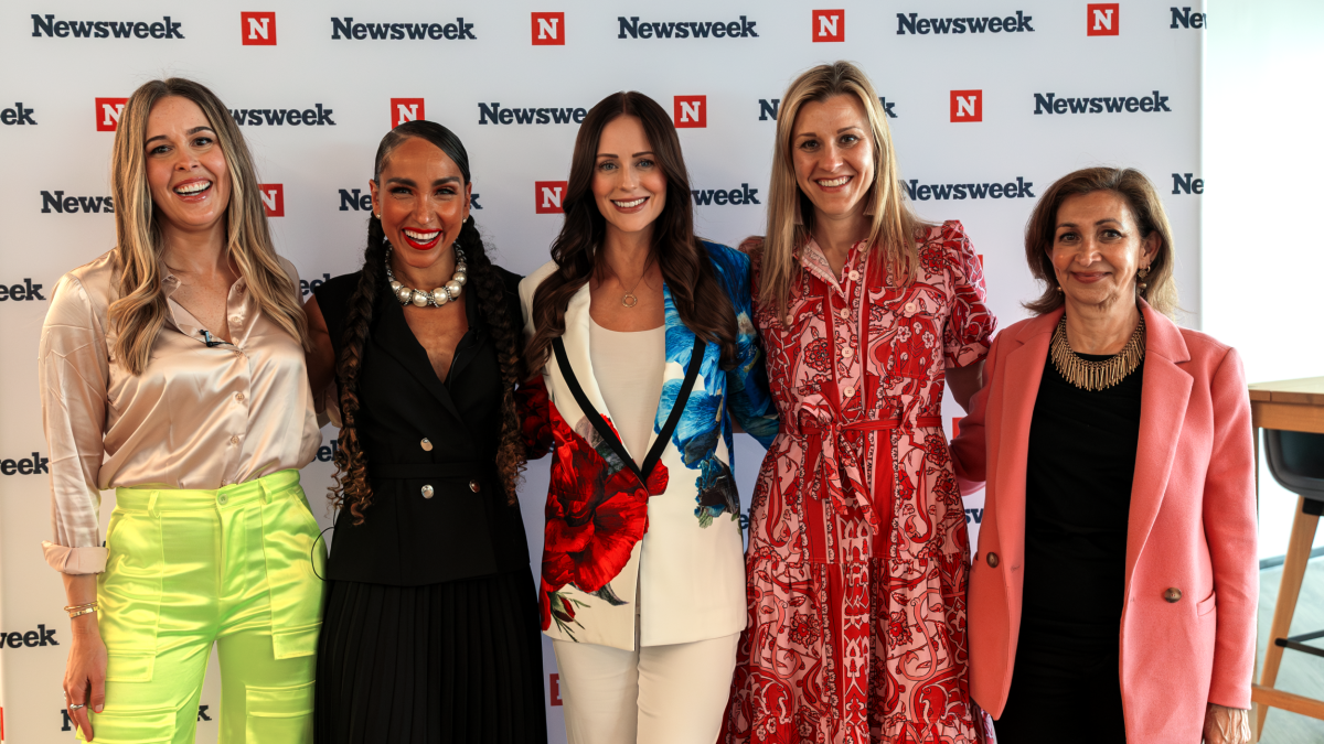 Newsweek BUILD event Kathleen Griffith Robin Arzón
