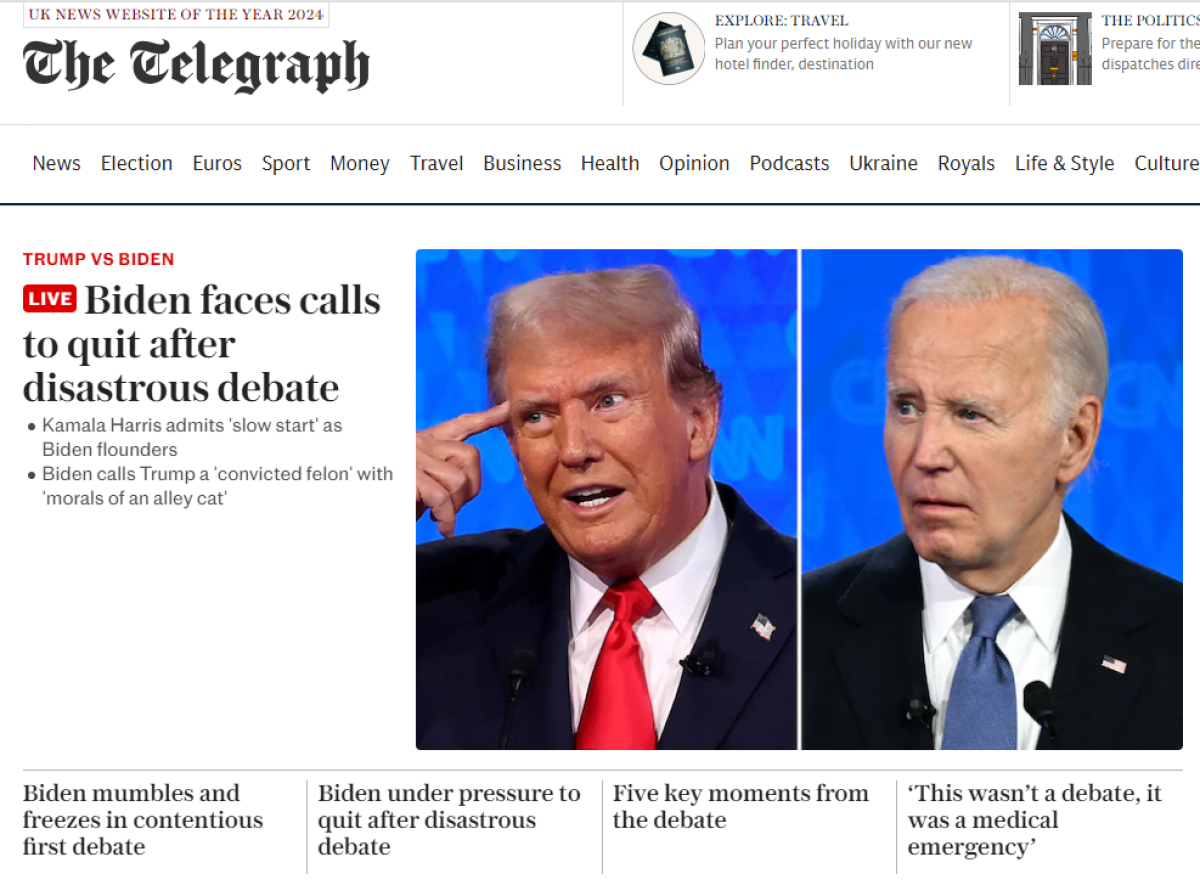 Telegraph website