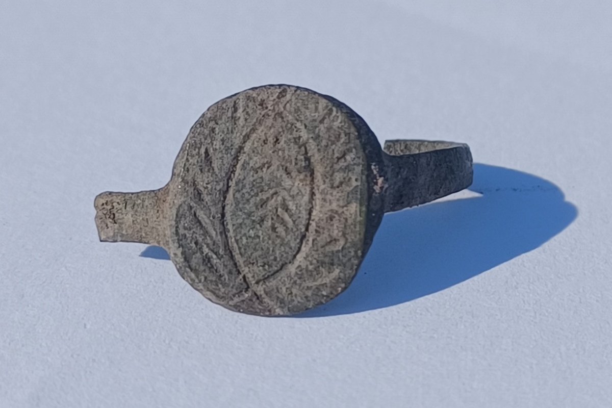 An 18th century brass trading ring