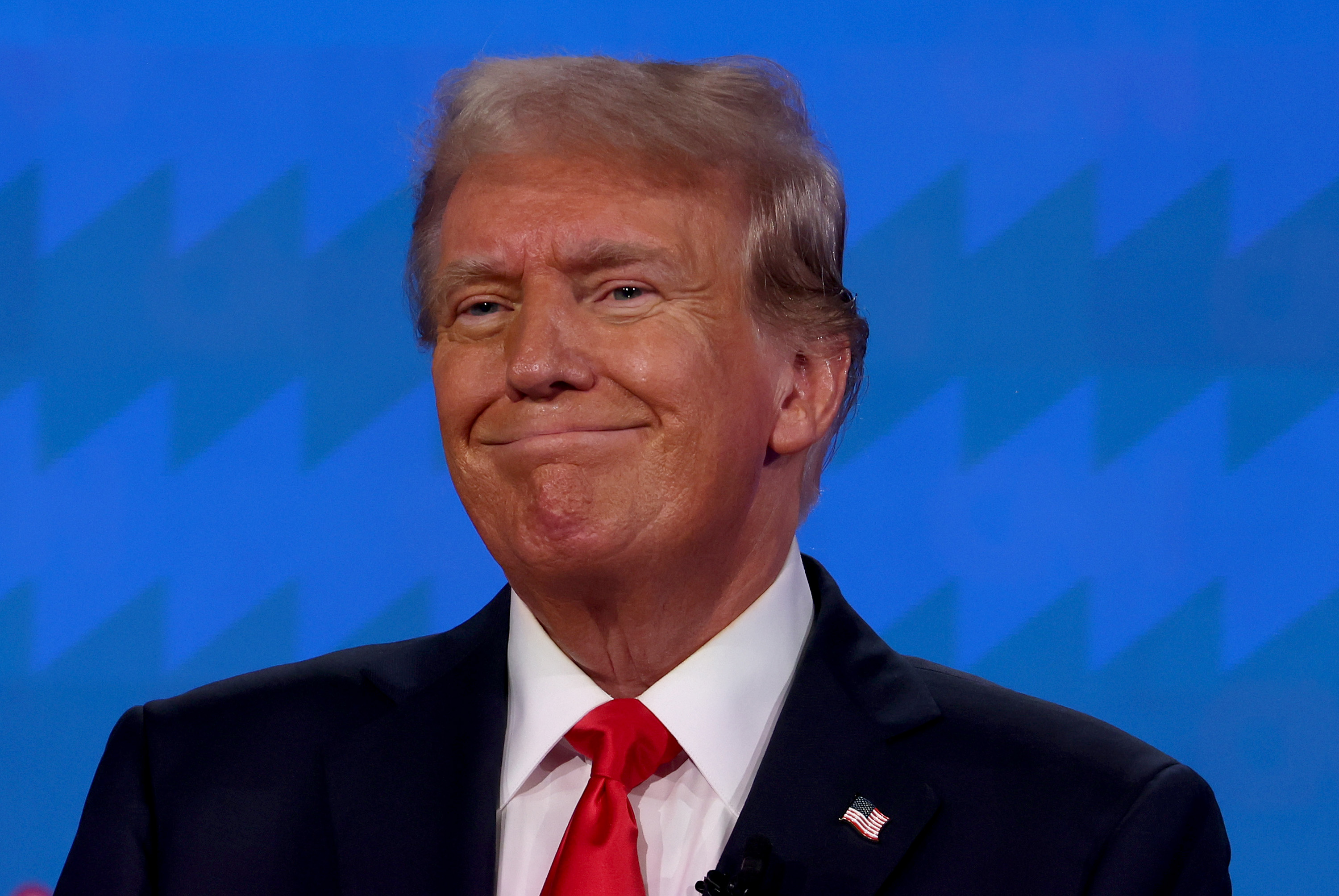 Donald Trump participates in a debate 