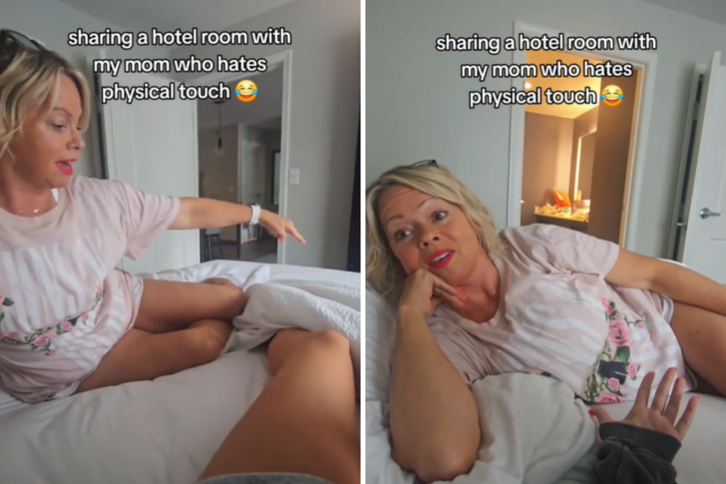 Laughter as Daughter Shares Hotel Room With Mom Who Avoids Physical Touch -  Newsweek