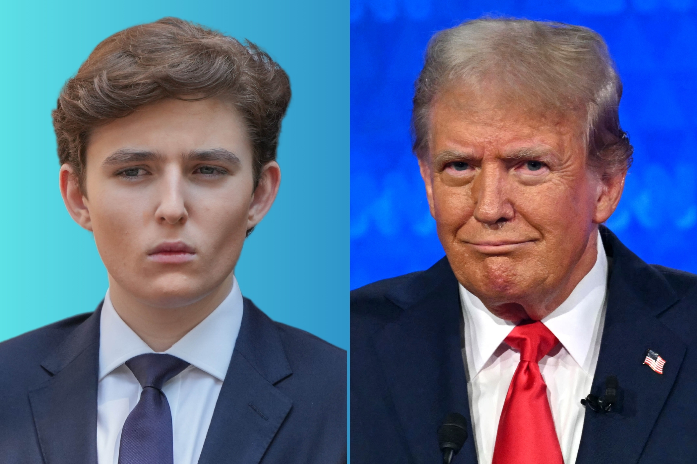 Barron Trump Makes Rare Public Appearance With His Father Newsweek